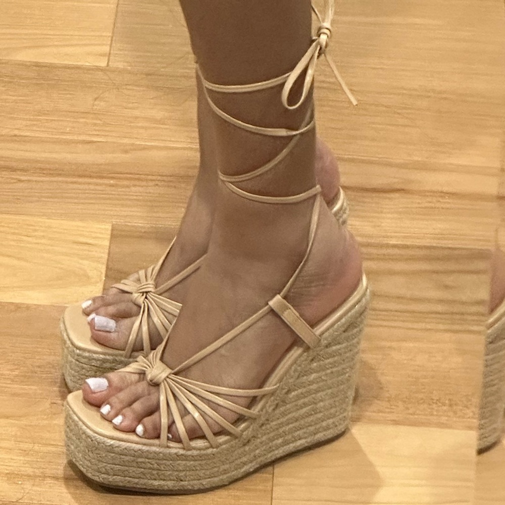 Fashionnova Are You With Me Wrap Up Wedges